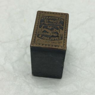 Vintage Advertising Printing Block Merchants Stamp Co.  Cleveland Ohio