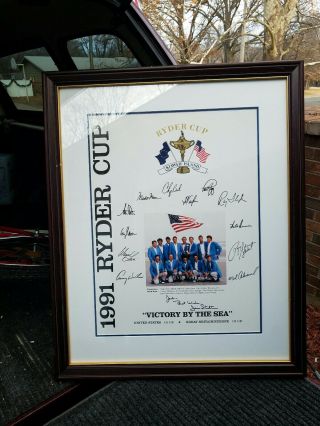 Rare Ryder Cup 1991 Team Signed Poster