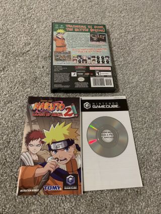 Rare Naruto: Clash of Ninja 2 Nintendo GameCube Completed 2