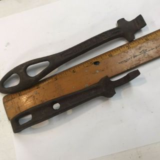 Pair Vintage Cast Iron Pot Pan Lid Lifter,  Pot Belly Wood Stove Handle Tool