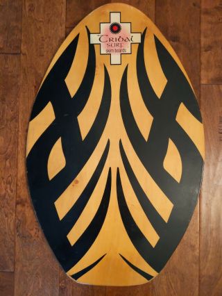 Tribal Surf Graphic Wood Boogie Body Skim Board Water Sports Beach