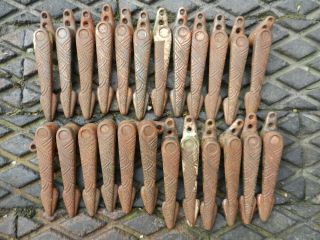 24 X (12 Pairs) Of Vintage Decorative Stair Carpet Clips - 1930 