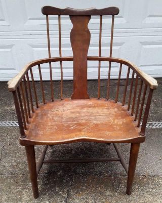 Rare L.  & J.  G.  Stickley 1922 Cherry Valley Mansion Antique Windsor Grandpa Chair