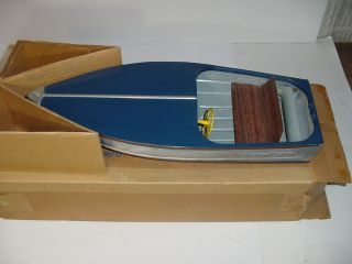 Vintage Aluminum " Arkansas Traveler " Toy Boat W/motor & Boxes Rare