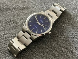 Vintage Omega 166.  0173 Automatic Date S/steel Blue Dial Cal Ω 1012 Rare.