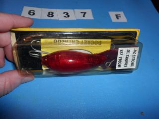 T6837 F Fred Arbogast Mud - Bug Fishing Lure W Box Glitter Ghost Color