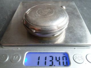 Antique 118 Year Old Heavy 113g Solid Silver Large Mens Pocket Watch Restoration