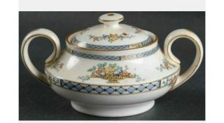 Vintage:royal Doulton:strathmore Floral Porcelain.  Sugar Bowl W/lid Rare