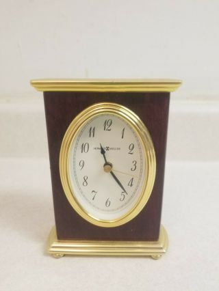 Vintage Howard Miller Desk Clock W/ Alarm 645 - 223 (k98886) - Rare