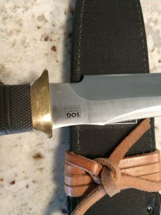 Extremely rare SOG Tech II Bowie Knife with hand ground AUS - 8A steel blade 4