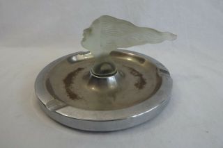 Silver Plated Ash Tray Art Deco Lalique