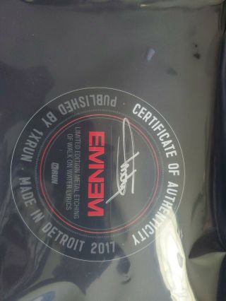 Eminem Signed Revival Autographed Plate And Dog Tags CD - Rare.  Slim Shady 2