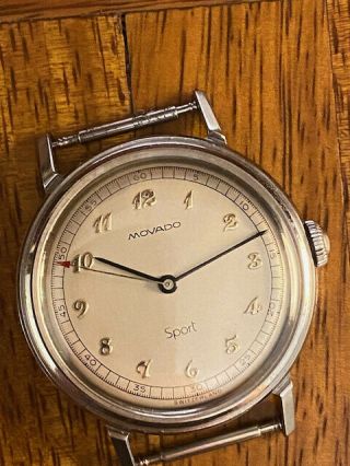 Rare Vintage Movado 35mm With Breguet Numerals & Stainless Borgel Case