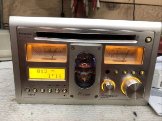 Rare Panasonic Cq Tx5500w Cd Player Car Radio Vacuum Tube Aux Bluetooth Audio