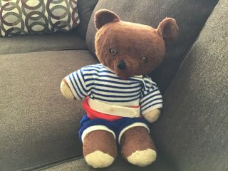 Knickerbocker 16 " Animals Of Distinction Teddy Bear Vintage Toy Usa Ships