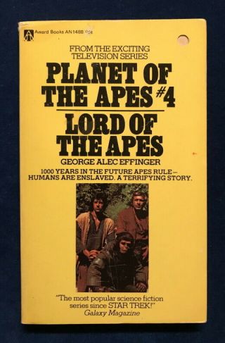 Rare Tv Tie - In Pb Planet Of The Apes 4: Lord Of The Apes (1st 1976) Effinger