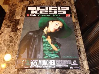 Alicia Keys Rare Authentic Munich Germany Show Concert Poster 2002 Olympiahalle