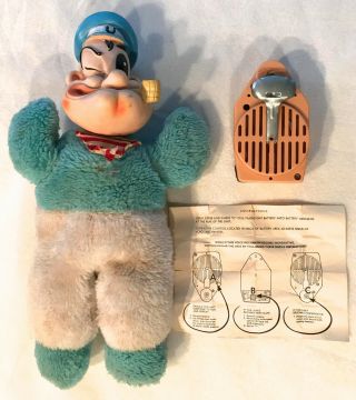 Rare Vintage Gund Popeye Talking Doll Japan King Features 1960s 49013,  Complete