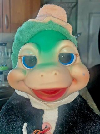 Rare Vintage Rushton Frog Plush Rubber Face wearing Tuxedo 4
