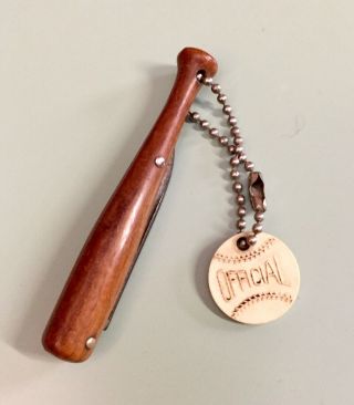 Vintage Imperial Providence Rhode Island Miniature Wood Baseball Batt Knife Rare