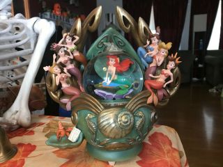 The Little Mermaid Daughters Of Triton Disney Snowglobe: Rare