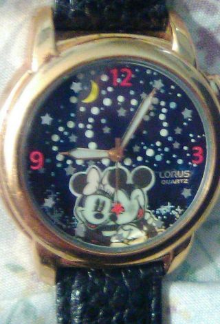 Lorus Disney Mickey Minnie Mouse Watch V621 - 0020 Melody Watch 