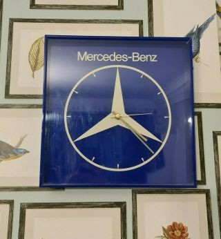 Mercedes Benz Dealership 1980s Wall Clock,  Extremely Rare,  Vgc