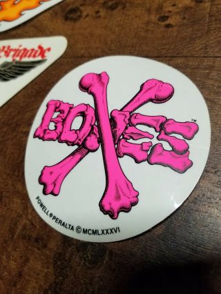 Vintage 1986 Pink Crossbones Powell Peralta Skateboarding Sticker Bones Brigade