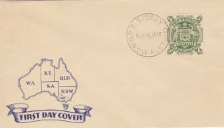 Stamp Australia 2 Pound Coat Of Arms On Smythe Produced Fdc Unaddressed,  Rare