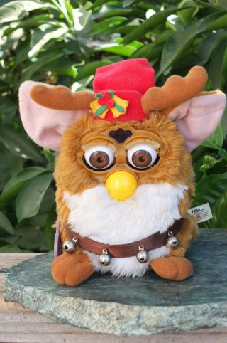 Furby Tiger Electronics 1999 Limited Edition Vintage Holiday Reindeer Rare
