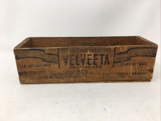 Vtg Vintage Wooden Cheese Box Velveeta Antique Wood