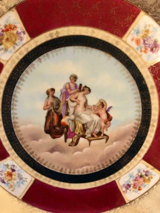 Fine Antique Very Large Royal Vienna Hand Painted Gold Gilt Porcelain Plate 2