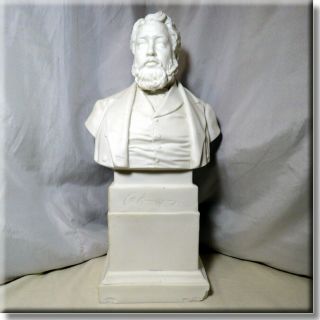 Rare Robinson & Leadbeater Parian Bust Of Rev.  Charles Spurgeon - 12 1/4 " Tall