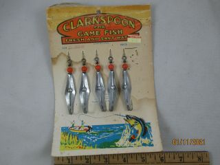 Vintage Florida Metal Clarkspoon Saltwater St.  Petersburg Fishing Lure Display