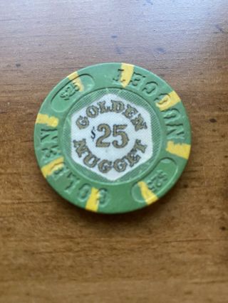 $25 Golden Nugget Las Vegas ? Atlantic City ? Casino Chip Rare Vintage