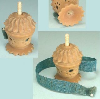 Antique Vegetable Ivory Acorn Tape Measure English Circa 1890s