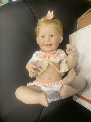 Vintage The Ashton Drake Galleries Porcelain Cute As A Button Baby Doll