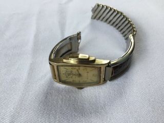 Vintage Bulova Gold Tone With Leather Band