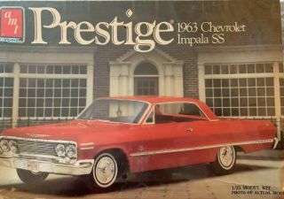 1963 63 Chevrolet Chevy Impala Ss Prestige 1/25 Amt & ▓rare▓ 409 327