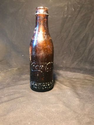 Rare Amber Coca Cola Straight Side Bottle Lexington Ky Brown Coke Bottles Kentu
