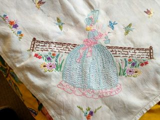 Vintage Crinoline Lady Large Tablecloth