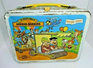 The Funtastic World Of Hanna - Barbera 1977 Vintage Metal Lunch Box No Therm.  Rare