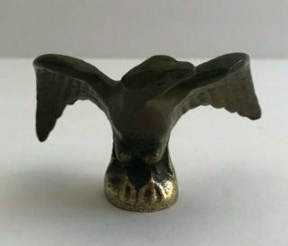Antique Brass American Eagle Lamp Finial