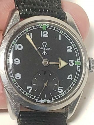 Beauty Very Rare Omega Wwii Ww2 Military Watch Raf Cal 30t2 Vintage 1940s