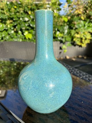 A Rare 19th/ Early 20th Century Chinese Turquoise Glazed Vase