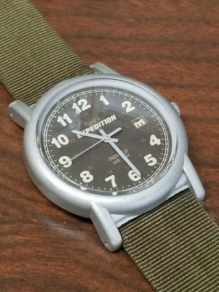 Timex Expedition Military Olive Green Nylon Strap Watch W/ Indiglo Battery