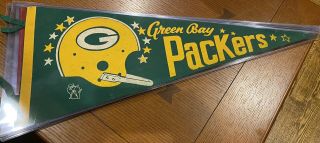 Extremely Rare Mid 1960’s Green Bay Packers Pennant.