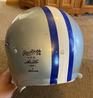 Vintage Dallas Cowboys Football Helmet w/ Strap Rawlings Youth Medium 1970’s 2