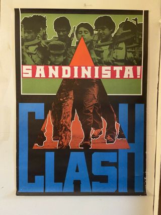 The Clash Sandinista Promo Poster Rare 1981 Epic Cbs Records Joe Strummer