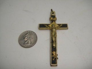 Antique Victorian Pectoral Crucifix Cross With Skull & Bones